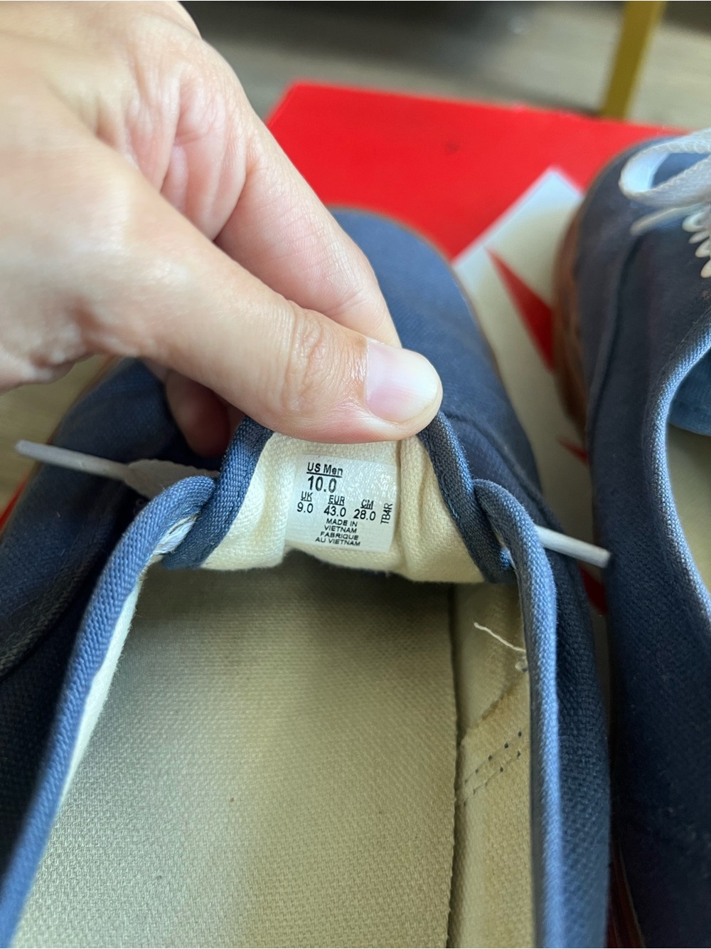 Vans Authentic Men's Navy Gum TB4R Size 10 - Picture 7 of 8